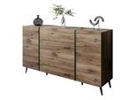 Sideboard Mit Schubladen Onyx Loft Auf Beinen Push Open