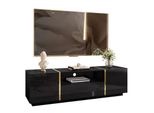 TV-ELEMENT Onyx Hochglanz 158 Cm Push Open