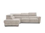 Ecksofa Calvera 5-Sitzer Mit 1 Relaxfunktion, Ecru