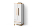 Kinderkleiderschrank Mailo Weiß/Artisan 70 X 186.8 Cm Mit 4 Schubladen