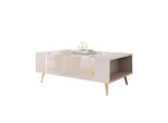Couchtisch Onyx Kaschmir Auf Goldenen Beinen Hochglanz