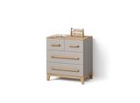 Kommode Mailo Cashmere/Artisan 80 X 88 Cm Mit 4 Schubladen