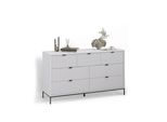Sideboard Aterno Weiß 42 X 81 Cm Mit 7 Schubladen
