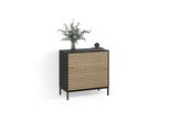 Kommode Aterno Goldkraft Eiche/Anthrazit 80 X 81.2 Cm 2 Schubladen