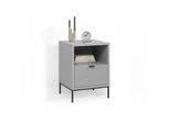 Nachttisch Aterno Grau Mit 1 Schublade
