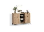 Kommode Aterno Viking Oak 120 X 81.2 Cm Mit 2 Schubladen Und 2 TüRen
