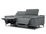 Relaxsofa Fiero 3-Sitzer Mit 2 Relaxfunktionen, Grau