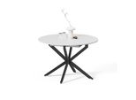 Esstisch Firenze Weiß/Schwarz 120 X 120 Cm Ausziehbar