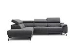 Ecksofa Fiero 5-Sitzer Mit 1 Relaxfunktion, Dunkelgrau