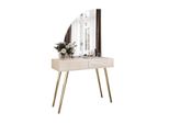 Schminktisch SIENNA-QS Kaschmir Mit Led-Spiegel Push Open