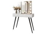 Schminktisch Sienna Loft Elite Mit Spiegel Push Open