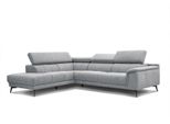 Ecksofa Fiero 5-Sitzer, Silberfarben