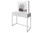 Schminktisch Blanco Loft Mit Spiegel Und Beleuchtung Weiß Push Open