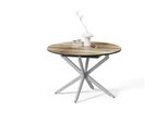 Esstisch Firenze Eiche Rustikal/Grau 120 X 120 Cm Ausziehbar