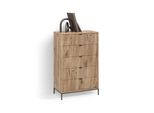 Kommode Aterno Viking Oak 76 X 120 Cm Mit 5 Schubladen