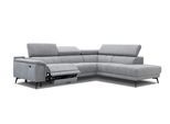Ecksofa Fiero 5-Sitzer Mit 1 Relaxfunktion, Silberfarben