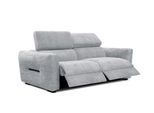 Sofa Calvera 3-Sitzer Mit 2 Relaxfunktionen, Hellgrau