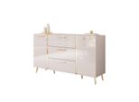 Sideboards Mit Schubladen Onyx Kaschmir Auf Goldenen Beinen Hochglanz