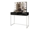Schminktisch Blanco Loft Elite Mit Spiegel Und Beleuchtung Schwarz Hochglanz Push Open