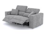 Sofa Quartz 3-Sitzer Mit 2 Relaxfunktionen, Grau
