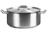 Bratentopf Gsw "Le Chef", Silberfarben, H:17Cm Ø:36Cm, TöPfe, Bratentopf, Topf Mit Deckel Aus Hochwertigem Edelstahl 18/10 In Gastro-QualitäT
