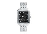 Chronograph Emporio Armani, Silber (Edelstahlfarben, Schwarz), Armbanduhren, Herren, Chronograph, Quarzuhr, Armbanduhr, Herrenuhr, Edelstahlarmband, Analog