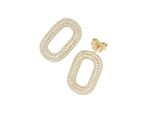 Paar Ohrstecker "Mit WeißEn Zirkonia, Silber 925", Gold, Giorgio Martello Milano, Ohrringe, Damen, Silber 925 (Sterlingsilber)