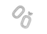 Paar Ohrstecker "Mit WeißEn Zirkonia, Silber 925", Silber, Giorgio Martello Milano, Ohrringe, Damen, Silber 925 (Sterlingsilber)