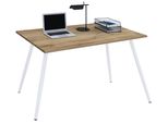 Schreibtisch Vcm "Schreibtisch BüRotisch Computertisch Salia 110X50", Braun (Honig, Eiche), B:110Cm T:50Cm, Tische, Schreibtisch