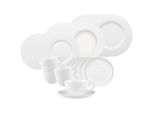 Geschirr-Set Villeroy & Boch "Kombiservice Anmut 30Er Set Weiß", Weiß, 30, Porzellan, Geschirr-Sets, Geschirr-Set, SpüLmaschinenfest, Mikrowellensicher