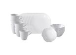 Geschirr-Set Villeroy & Boch "FrüHstüCks-Set Pura 18Er Set Weiß", Weiß, 18, Porzellan, Geschirr-Sets, Geschirr-Set, SpüLmaschinenfest, Mikrowellensicher