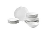 Geschirr-Set Villeroy & Boch "Teller-Set Pura 18Er Set Weiß", Weiß, 18, Porzellan, Geschirr-Sets, Geschirr-Set, SpüLmaschinenfest, Mikrowellensicher