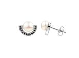 Paar Ohrstecker ZEEme "925/- Sterling Silber SüßWasserperle", Weiß, Weiß, Ohrringe, Damen, One-Size, Silber 925 (Sterlingsilber)