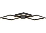 Brilliant Led Deckenleuchte "Tavora", Schwarz, H: 5Cm, Leuchten, Led-Profilleuchte, 61 X 28 Cm, 2500 Lm, 3000 K, Metall, Schwarz, Led Deckenleuchte
