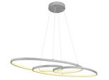 Globo Lighting Led Pendelleuchte "Spira", Silberfarben Matt, H: 120Cm, Leuchten, HäNgelampe/HäNgeleuchte/Wohnzimmer/Esstisch/Elegant, Led Pendelleuchte