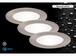 Briloner Leuchten Led Einbauleuchte "Flat In", Silber, Leuchten