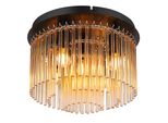 Globo Lighting Deckenleuchte "Gorley", Amber, Ø 32Cm H: 23Cm, 1 Stk., Leuchten, Deckenleuchte/GlasstäBe/Wohnzimmer/Esszimmer, Deckenleuchte