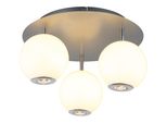Globo Lighting Deckenleuchte "Simmons", Grau Matt, Ø 42Cm H: 25Cm, 1 Stk., Leuchten, Deckenlampe Wohnzimmer-Leuchte Schlafzimmer-Leuchte Flur KüChe, Deckenleuchte