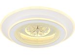 Globo Lighting Led Deckenleuchte "Bluma", Weiß, 1 Stk., Leuchten, Deckenlampe/Rund/Wohnzimmer/Schlafzimmer/Elegant, Led Deckenleuchte