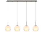 Globo Lighting HäNgeleuchte "Barry", Nickel Matt, 4, H: 120Cm, 1 Stk., Leuchten, HäNgelampe/Pendelleuchte/Esszimmer/Wohnzimmer/Esstisch, HäNgeleuchte