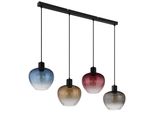Nowa Pendelleuchte "Toy", Schwarz (Bunt), 4, Ø 24Cm H: 120Cm, 1 Stk., Leuchten, HäNgeleuchte, HäNgelampe, Wohnzimmer, Esstisch, Pendelleuchte