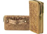 MATADOR | MADRID 2.0 | XXL Portemonnaie Damen Blumen Hell Braun