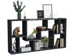 Standregal Vcm "Holz Stand Regal Raumteiler BüCherregal Lanisa L", Schwarz (Anthrazit), B:116Cm T:20Cm, Regale, Standregal