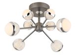 Globo Lighting Led Deckenleuchte "Untsy", Titanfarben GebüRstet, 1 Stk., Leuchten, Deckenlampe/Wohnzimmer/Schlafzimmer/Modern, Led Deckenleuchte
