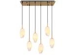 Globo Lighting HäNgeleuchte "Barcley", Messingfarben, H: 120Cm, 1 Stk., Leuchten, HäNgelampe Esszimmer-Leuchte Esstischleuchte Wohnzimmer, HäNgeleuchte