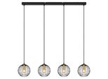 Globo Lighting HäNgeleuchte "Eusebius", Schwarz, H: 150Cm, 1 Stk., Leuchten, HäNgelampe Schwarz Metall Messingfarben Esstisch Esszimmer, HäNgeleuchte