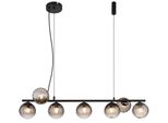 Globo Lighting HäNgeleuchte "Dallerta", Schwarz, 1 Stk., Leuchten, HäNgelampe/Pendelleuchte/Glas Rauchfarben/HöHe KüRzbar/Esstisch, HäNgeleuchte