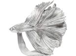 Dekofigur Kare Design "Betta Fish Silber Klein", Silber, B:33Cm H:36Cm T:14Cm, Polyresin, Dekofiguren