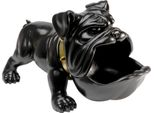 Dekofigur Kare Design "Hungry Dog Schwarz 37Cm", Schwarz, B:37Cm H:21Cm T:22Cm, Polyresin, Dekofiguren