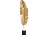 Dekoobjekt Kare Design "Feather One 147", Gold, B:36Cm H:147Cm T:17Cm, Polyresin, Dekofiguren